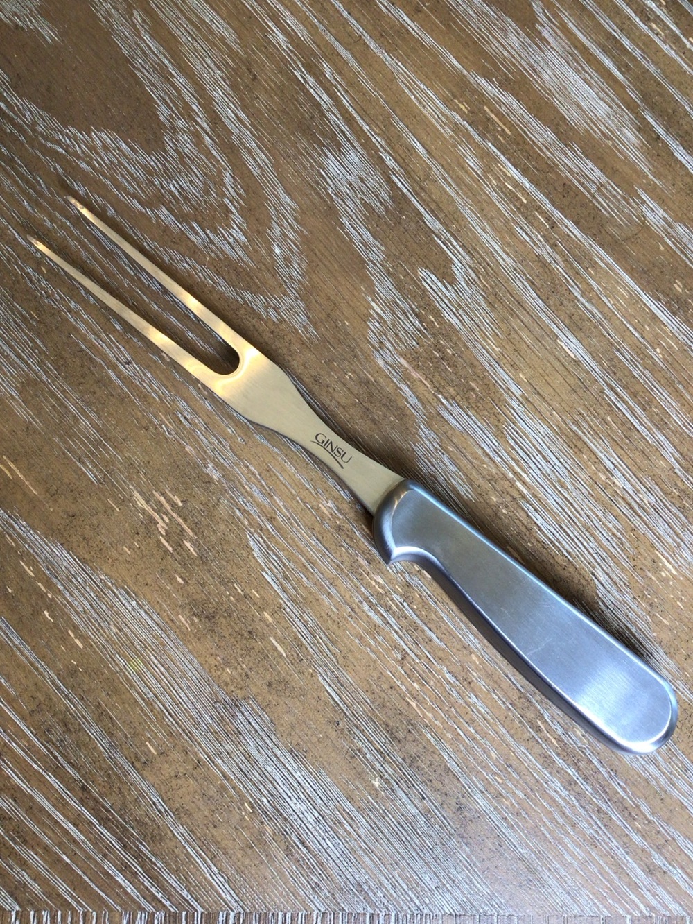Ginsu Stainless Steel Carving Fork 2 Tine Meat Serving Fork 12”